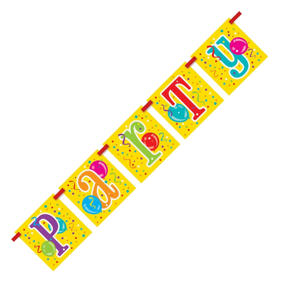 Unique Party Banner - Multicoloured - One Size