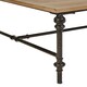 image 3 of Interiors by Premier Wood Top Coffee Table, Industrial Style Coffee table, Square Coffee Table, Wood Top Metal Coffee Table Cream