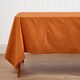image 2 of Homescapes Burnt Orange Cotton Square Tablecloth - 137 x 137 cm Orange