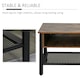 image 4 of HOMCOM Media Stand for TVs Up to 45" TV w/ 3 Shelves Cable Holes Metal Frame