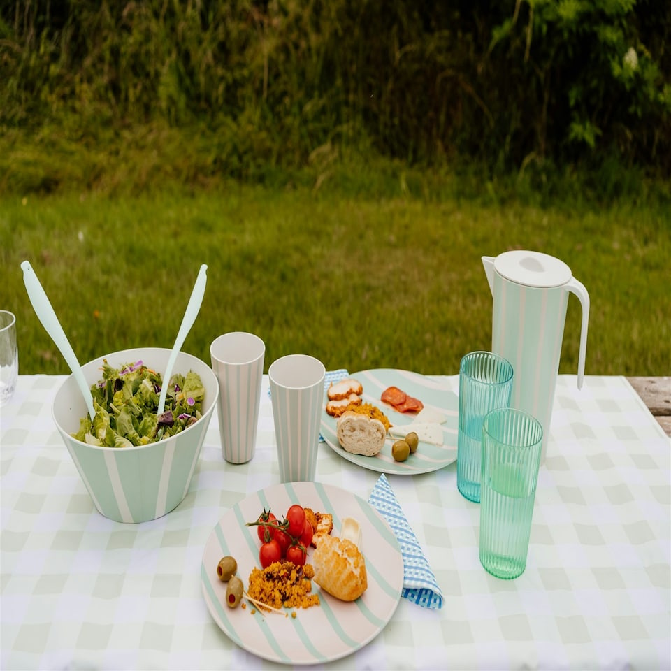 image 1 of 10 Inch Dinner Plates Set of 4 Recycled Plastic Set Green