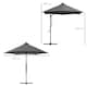 image 5 of Outsunny 3m Cantilever Parasol with Solar LED and Easy Lever, Garden Parasol Umbrella with Cross Base and Waterproof Cover, Outdoor Sun Shades, Dark Grey
