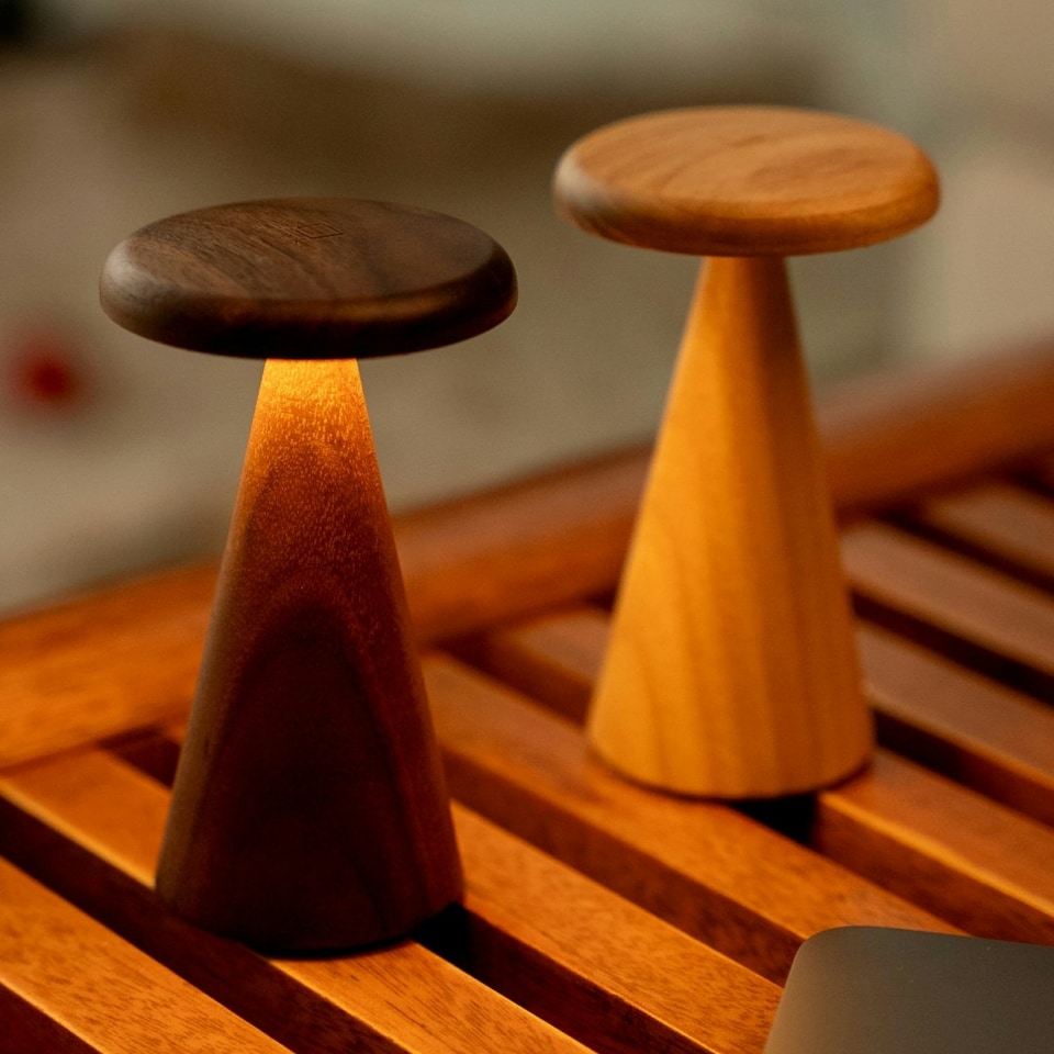 image 1 of Gingko Large Sylva Table Lamp N/A | Walnut