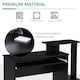 image 4 of HOMCOM Computer Desk with Sliding Keyboard Tray Storage Drawer Shelf Black