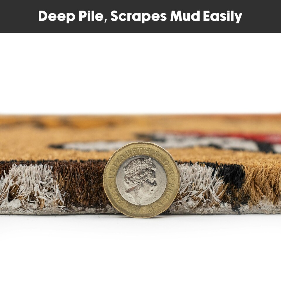 image 1 of JVL Latex Backed Coir Entrance Doormat 45x75cm - Autumn