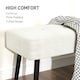 image 4 of HOMCOM End of Bed Bench with Thick Padding for Entryway, Cream White