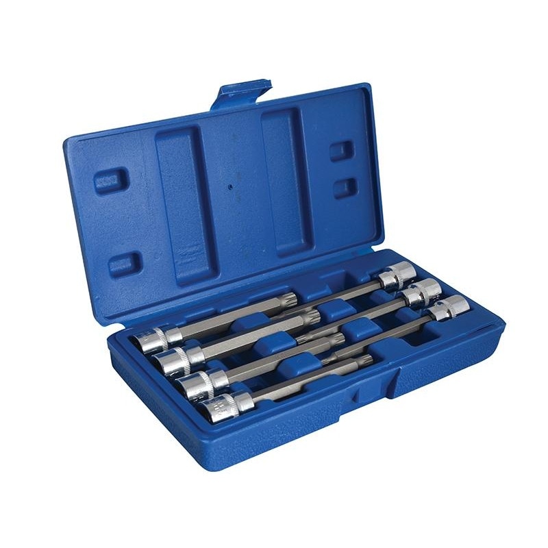 Bluespot Tools 3/8in Drive Extra Long Spline Socket Bit Set, 7 Piece Multi Multi Colour One Size 1