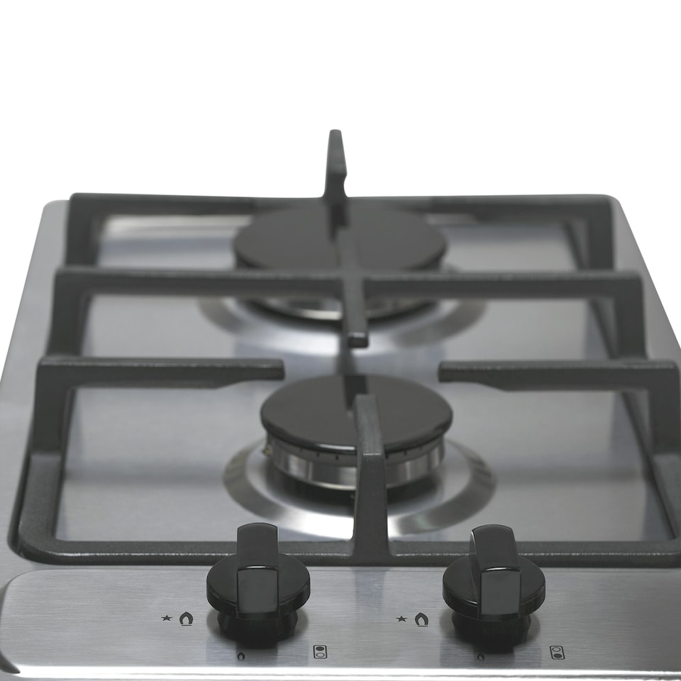 image 1 of SIA SSG302SS 30cm Stainless Steel Compact Domino Gas Hob With Cast Iron Supports