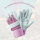 image 5 of Marco Paul Pink Leather Gardening Gloves Pink