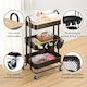 image 5 of Vonhaus Storage Trolley 3 Tier Bathroom & Kitchen Storage