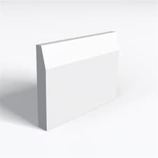 Pack of 10 (Total 10 Units) - Moisture Resistant MDF Primed Splay Skirting Board - 18mm (T) x 219mm (H) x 3050mm (L)