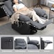 image 7 of HOMCOM Power Lift Recliner Chair for Elderly, Patchwork Design Oversized Electric Riser and Recliner Armchair for Living Room with Remote Control, USB Port and 2 Side Pockets, Dark Grey | Grey | Dark Grey