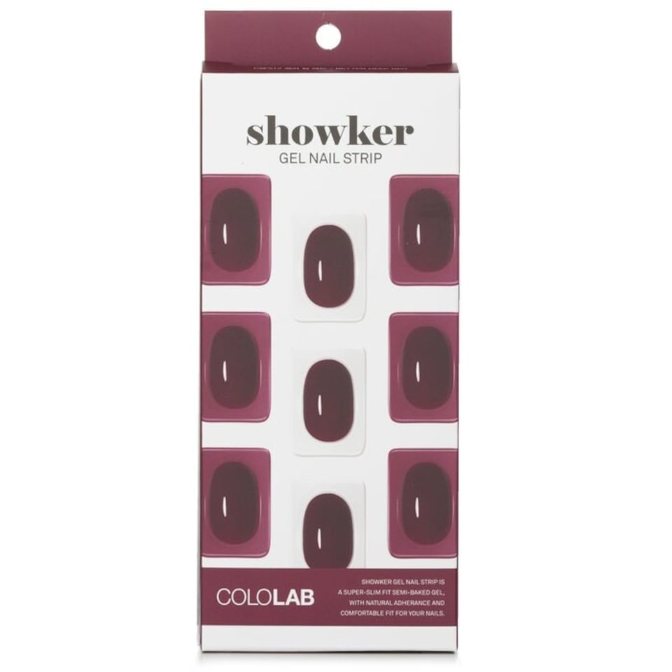 image 1 of Showker Gel Nail Strip # Csf512 Better Deep Red - 1pcs