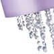 image 3 of Modern Lilac Satin Fabric Pendant Light Shade with Transparent Acrylic Droplets | Purple
