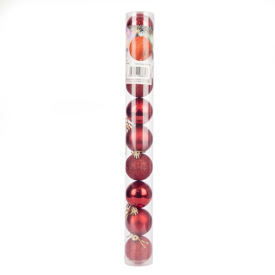 image 1 of Dark Red Baubles 5CM 9PCS