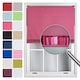 image 1 of FURNISHED Blackout Roller Blind with Fuchsia Glitter Trim and Fuchsia Bow Cut to Size | Pink | Fuchsia | (W) 240cm x (L) 210cm