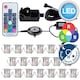 image 9 of Set of 20 - 30mm IP67 Colour Changing LED Decking Kit with Photocell | Chrome | Clear | 20