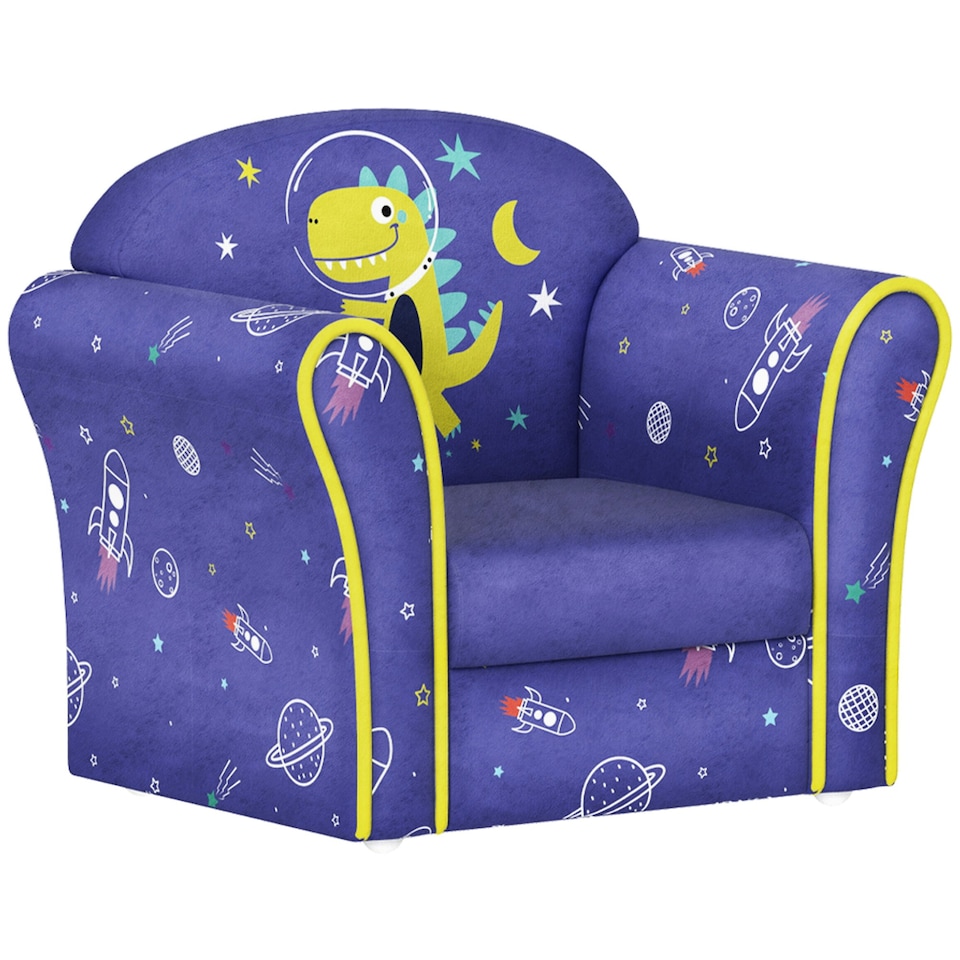 image 1 of AIYAPLAY Kids Armchair Toddler Sofa Chair Bedroom Playroom, Flamingo Blue