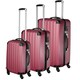 image 1 of Suitcase Set - 3 hard-shell suitcases with telescopic handle, swivel wheels | Red | red | 1