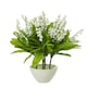 image 3 of Hill Interiors Lily Of The Valley Artificial Flower - White/Green - One Size