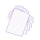 image 1 of Pack of 6 A4 Double Sided Magnetic Erasable MDF Plain Whiteboards With Purple Border | Purple | Purple