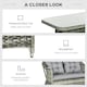 image 5 of Outsunny 4 PCS Rattan Garden Furniture, Padded Cushions Conversation Sofa Set