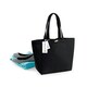 image 3 of Westford Mill Marina Organic Cotton Tote - Black - One Size | Multi