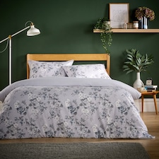 Appleby Flannel Duvet Set in Grey - Single Grey | Grey | Single