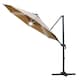image 1 of Outsunny 3(m) LED Cantilever Parasol Outdoor with Base Lights Brown