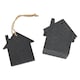 image 1 of Nicola Spring Slate Christmas Tree Decorations - 7 x 7.5cm - House - Pack of 6