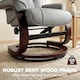 image 7 of HOMCOM Recliner Chair with Footstool, Swivel Recliner Armchair