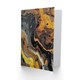image 2 of Liquid Paint Gold Orange Grey Abstract Him Her Birthday Card