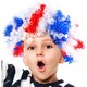 image 1 of Pack of 12 Union Jack Curly Wig Red | One Size