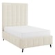 image 6 of 5ft King Size Ivory White,Tall Headend Headboard Soft Fabric Boucle Upholstered Bed Frame