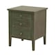 image 1 of The Serene Collection Three Drawer Bedside Table - Wood - L43 x W48 x H59 cm - Grey