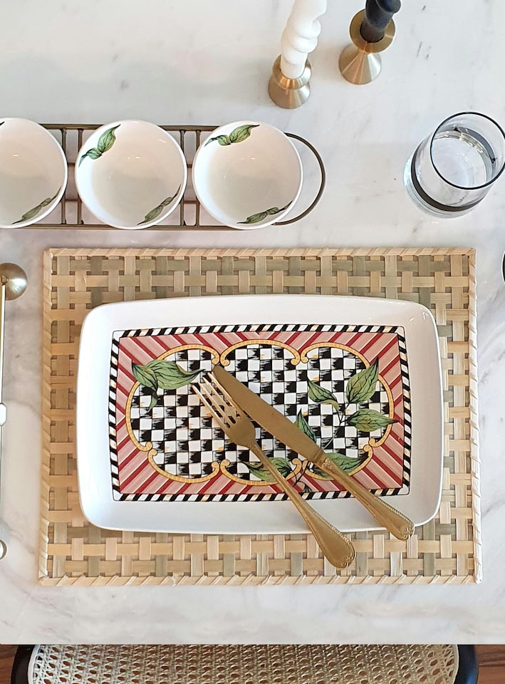 image 1 of Jardin Collection Rectangular Serving Platter