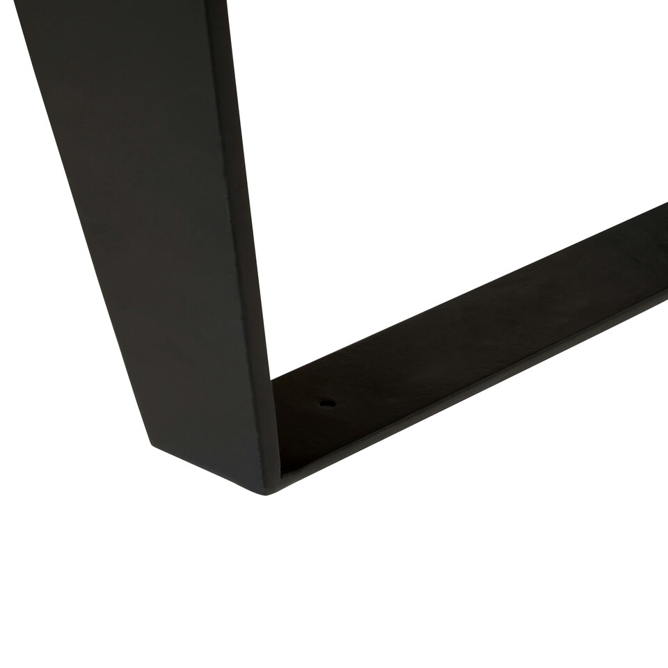 image 1 of Interiors by Premier Acacia Wood And Looped Iron Base Coffee Table Brown