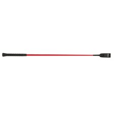 Shires Plain Leather Horse Dressage Whip - Red - 26.5in