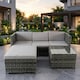 image 1 of Alivio 4 Seater Outdoor Rattan Corner Sofa & Coffee Table Set