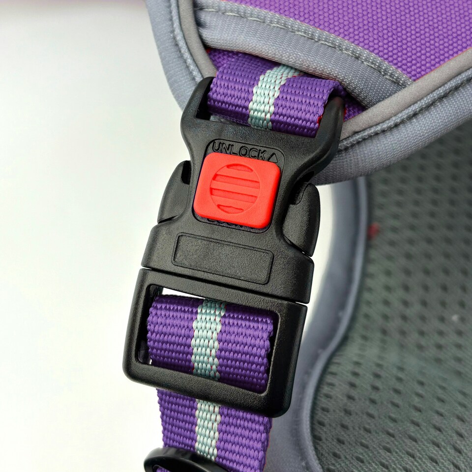 image 1 of HugglePets Activity & Travel Dog Harness Purple | L