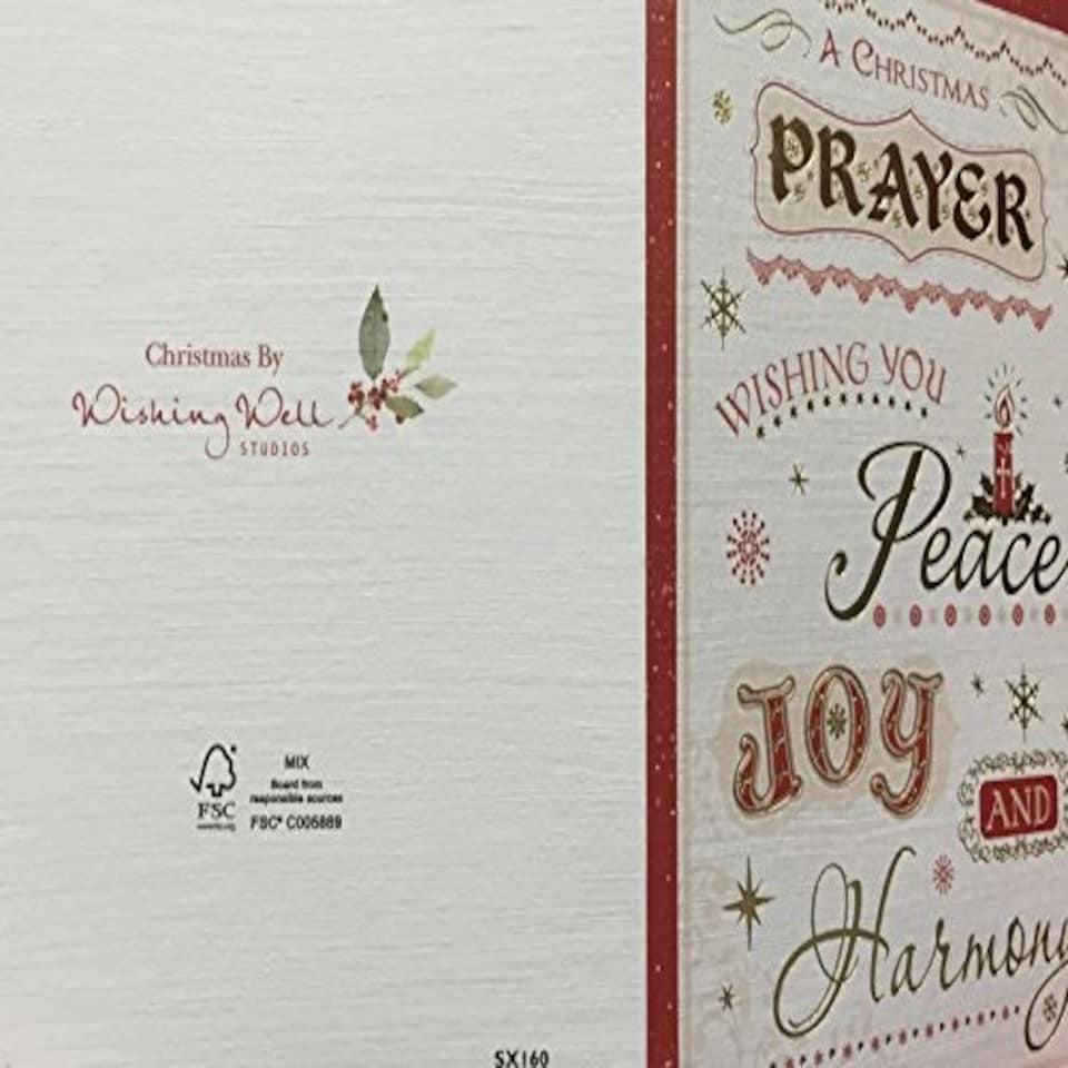 image 1 of A Christmas Prayer Christmas Card By Wishing Well