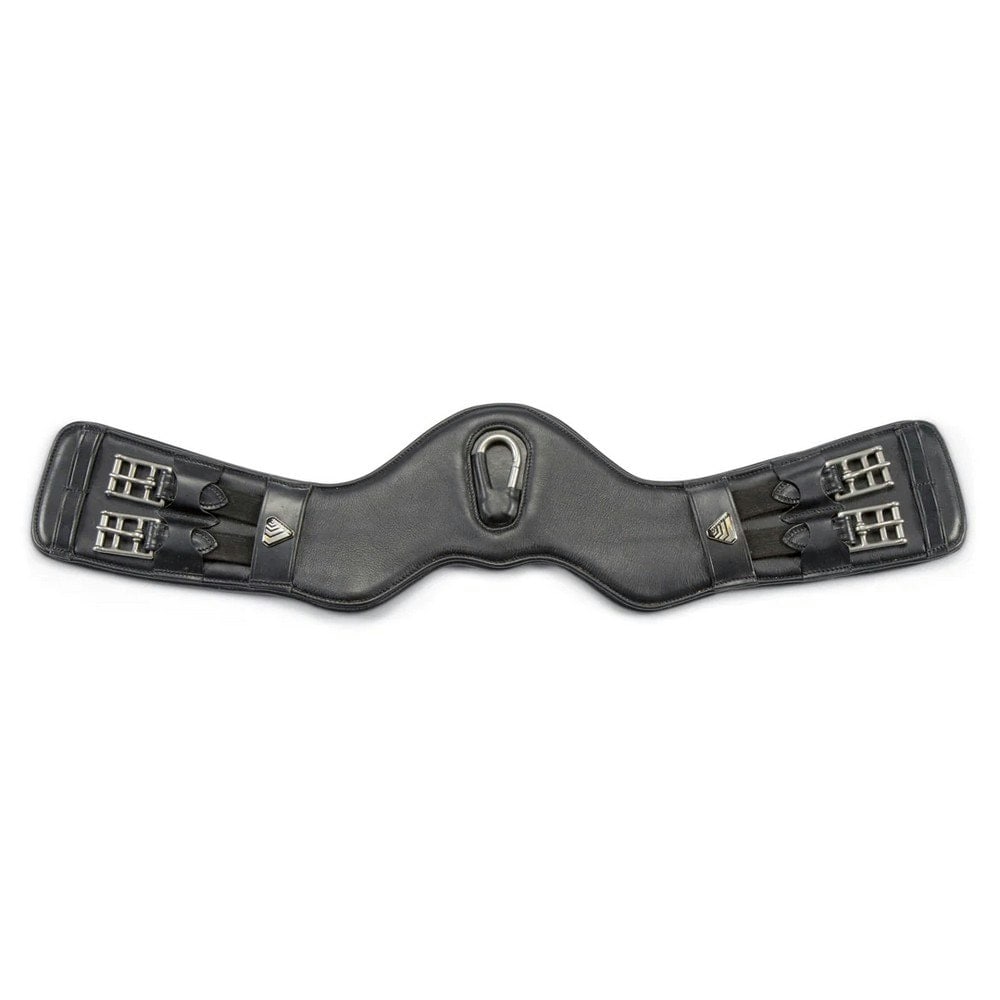 Velociti Lusso Leather Horse Dressage Girth - Black - 26in