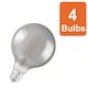 image 2 of Osram Vintage 1906 Globe 125 30 Filament DIM Lamp 7.8W 818 Smoke E27 4 Pack