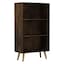 Rustic Brown Bookcase & Beech Leg