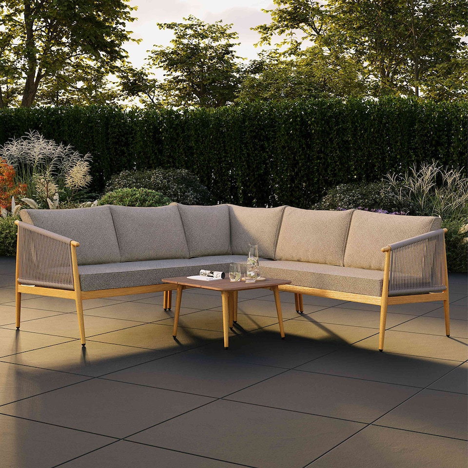 image 1 of Charles Bentley Almada 4-5 Seater Corner Lounge Set