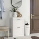 image 2 of HOMCOM Slim Shoe Storage Cabinet with 2 Flip Drawers, White