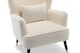 image 3 of Teddy Boucle Fabric White Camila Accent Chair
