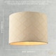 image 7 of Cream Shabby Chic Lamp Shade in Textured Jacquard Cotton Fabric | Cream | Cream | 1