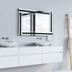 image 7 of Dalton Black All Glass Mirror 90 x 60 CM Black