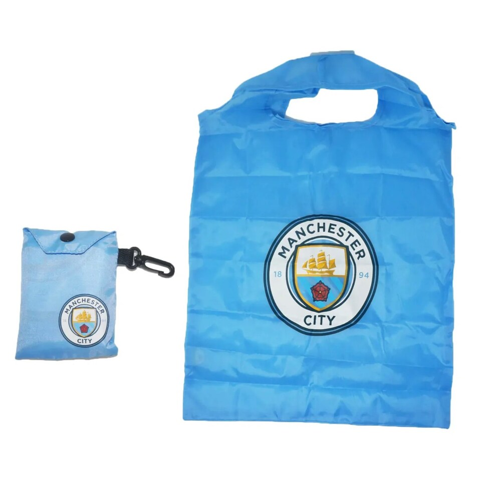 image 1 of Manchester City FC Reusable Bag in a Bag Blue